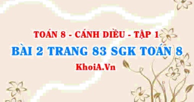 Bài 2 trang 83 SGK Toán 8 tập 1 Cánh Diều